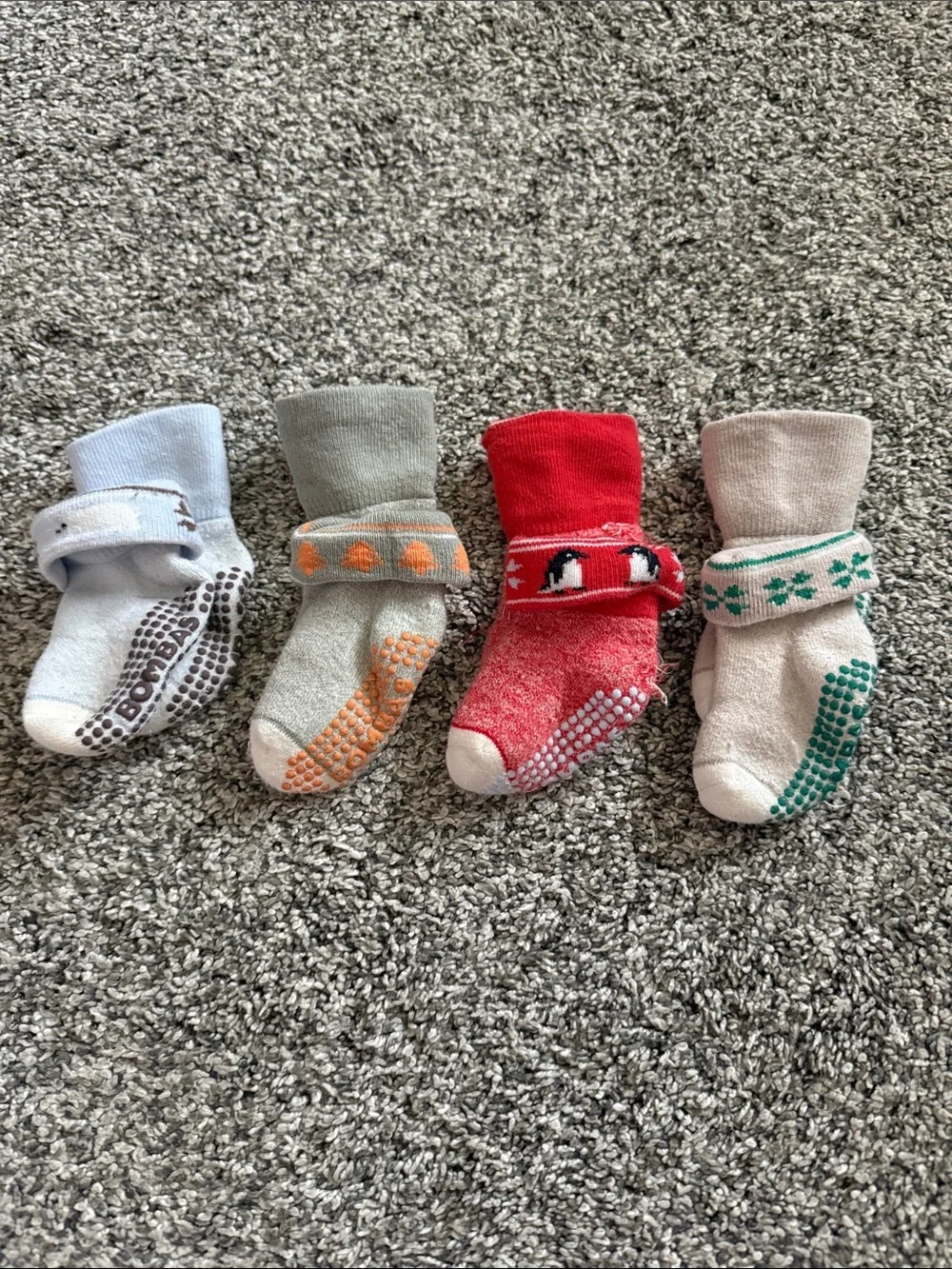 Holiday Christmas Bombas Kids Non-Slip Crew Socks